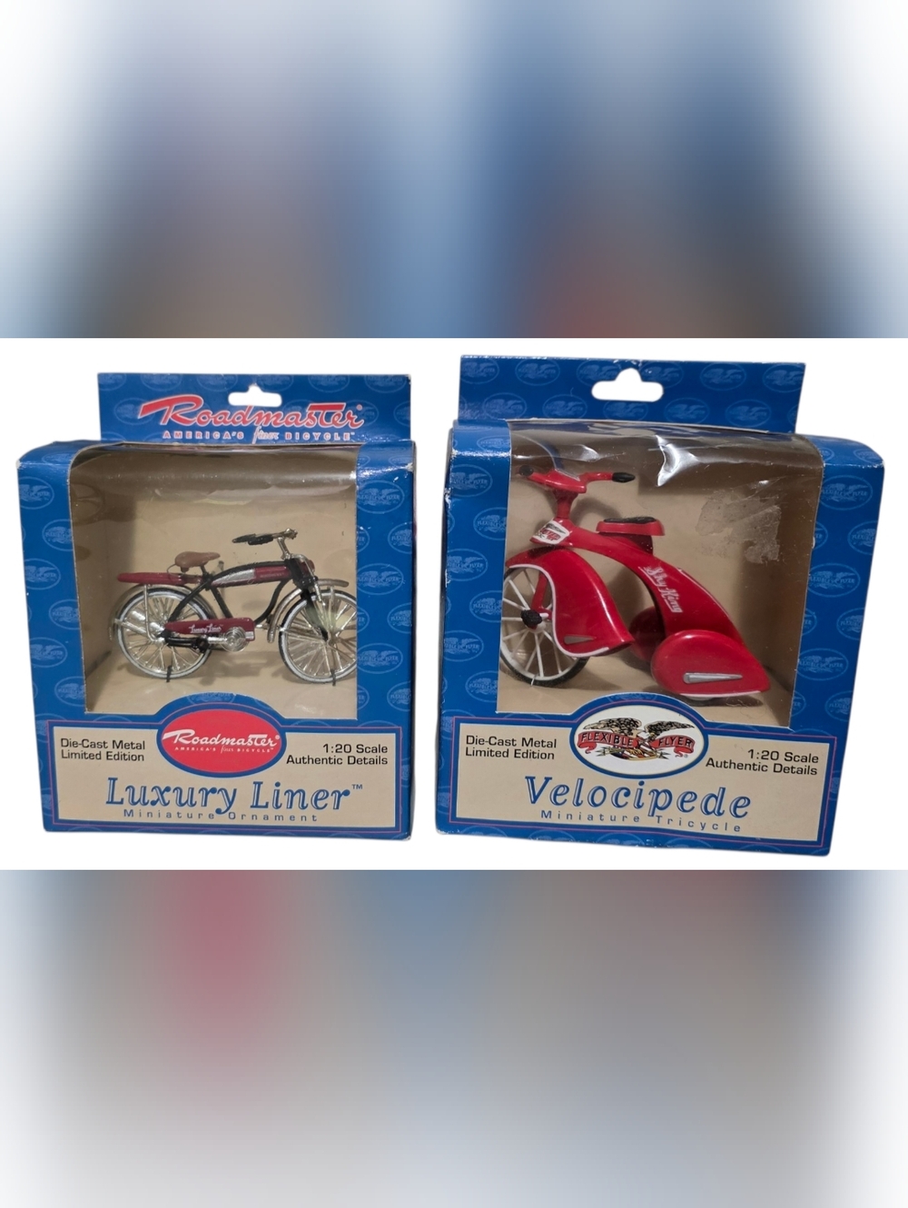 Luxury Liner & Velocipede Miniature Ornaments
